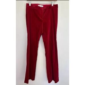 Susana Monaco NWT Size 4 Red Velvet Pants Stunning Gorgeous Burgundy 501